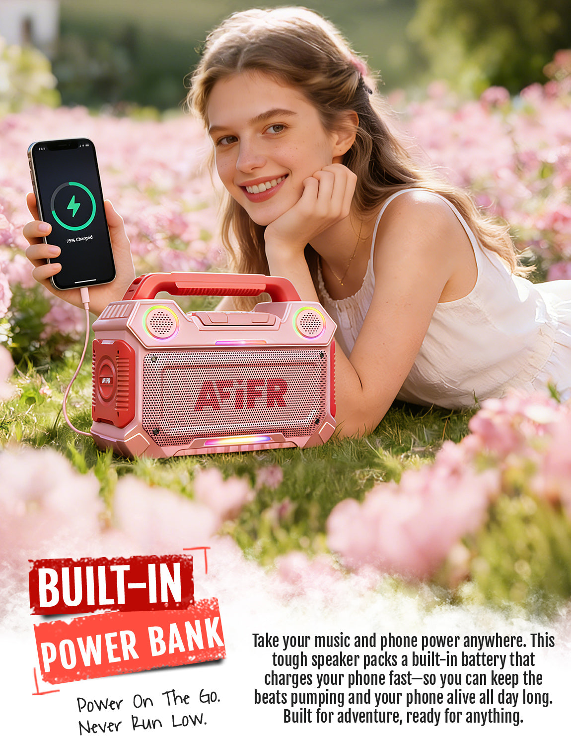 AFIFR Portable Outdoor Bluetooth Speaker 160W Loud Bass!