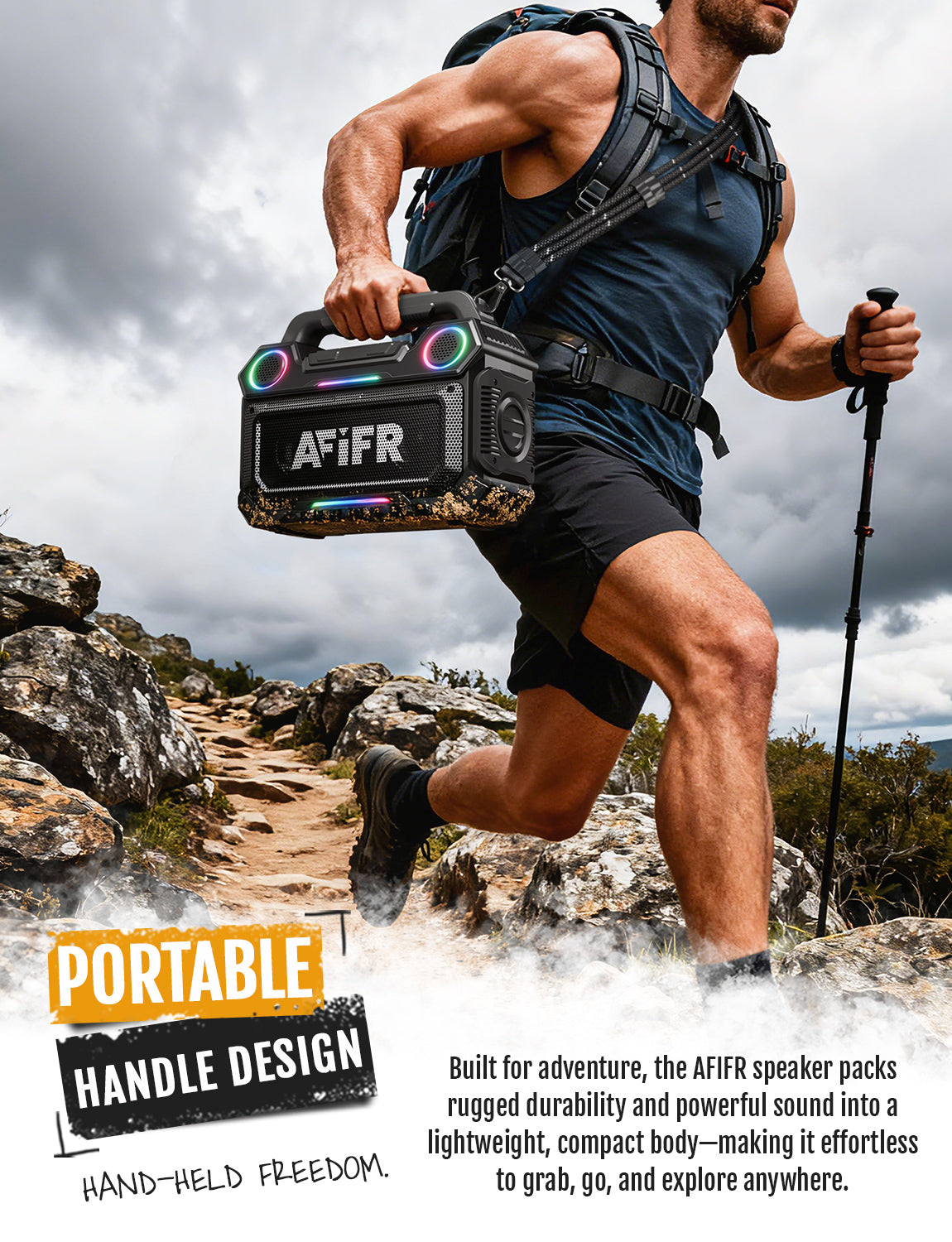 AFIFR Portable Outdoor Bluetooth Speaker 160W Loud Bass!