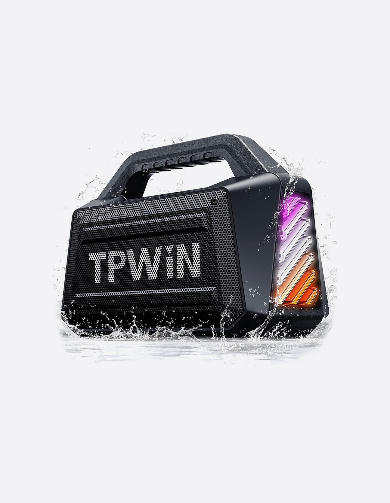 TPWIN Portable Bluetooth Speaker Wireless Speaker 80W Peak, Loud Speaker with Light
