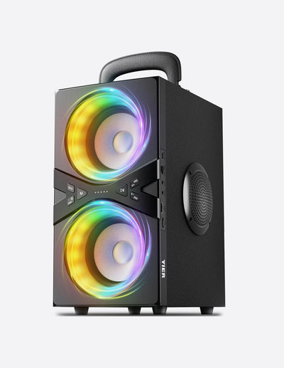 YIER Party Bluetooth Speaker:80W Peak Large Stero Sound for Outdoor
