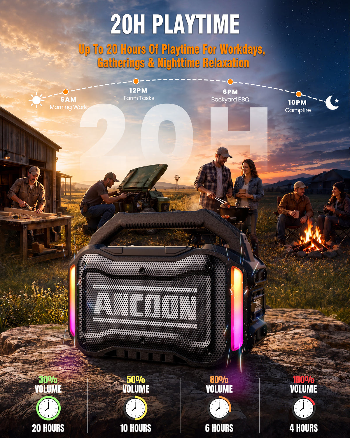 Jobsite Bluetooth Speaker Desert-Black
