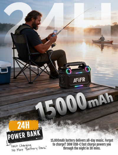 AFIFR Portable Outdoor Bluetooth Speaker 160W Loud Bass!